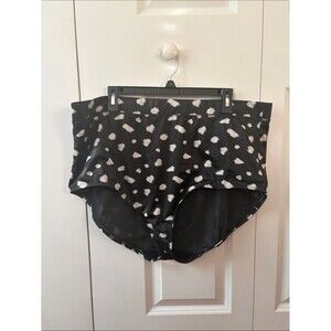 Swim by Cacique High-Waist Black & White Printed Bikini Bottoms Size 28